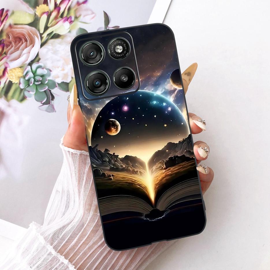 For Motorola Moto G15 Power Case Moto G17 Cute Love Heart Painted Cover Soft Silicone Case For Motorola G17 Power MotoG15 Fundas