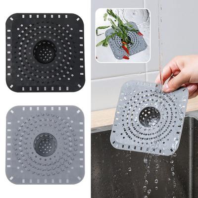 Silicone Sewer Outfall Drain Filter Round Shape Anti-blocking Floor Drain Mesh Cover Hair Clean Up Sink Strainer Filter