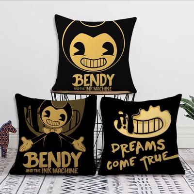 Federa Cuscino Cartone Animato B-Bendy Macchina d'Inchiostro Soggiorno Casa Divano Ufficio Negozio Copertura Stampa Comfort Decorazione Semplicità Nordica