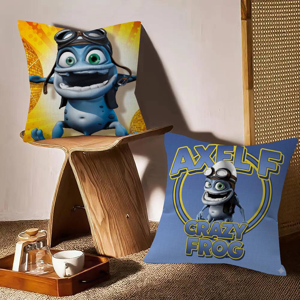 C-Crazy Frog DJ Ding D-Ding cushion  Pillow Gift Home Office Decoration Bedroom Sofa Car Cushion Cover case 45x45