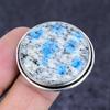 K2 Blue Azurite Gemstone Handmade 925 Sterling Silver Jewelry Ring Size 9 C5Z71