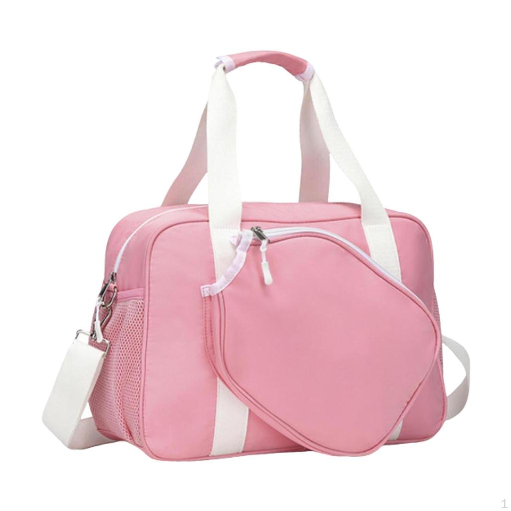 Pickleball Bag for Women Detachable Adjustable Shoulder Strap Versatile Crossbody with Paddle Holder