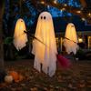 Fairy Tale Ghost Decorations Halloween Outdoor Decoration, Large Hanging On Broom, Spooky Glowing for Patio Flying Gauze Tree, Porch, Yard,