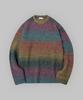 SOME PLACE Gradient Stripe Oversized Round Knit [Gray]