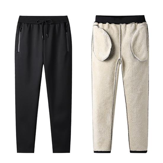 Winter-Sportanzug mit Kapuze in Übergröße für Herren, lässige Sporthose und verdickter Samtanzug für junge Herren