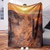 Beach Sunset with Sand Dunes In Foreground - Themed Blanket - Comfortable Flannel Fabric Hypoallergenic Suitable for All Seasons -
