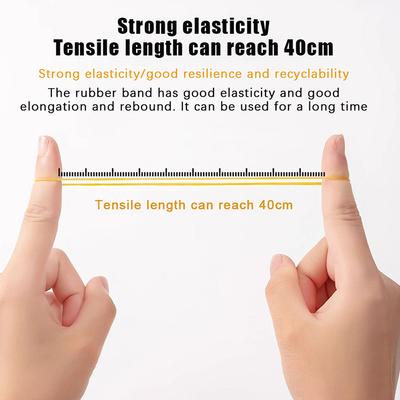 40mm Vysoce Elastický Žlutý Gumový Pásek Sada Žlutých Gumových Kroužků Pevné Gumové Elastické Pásky Kancelářské Školní Domácí Potřeby