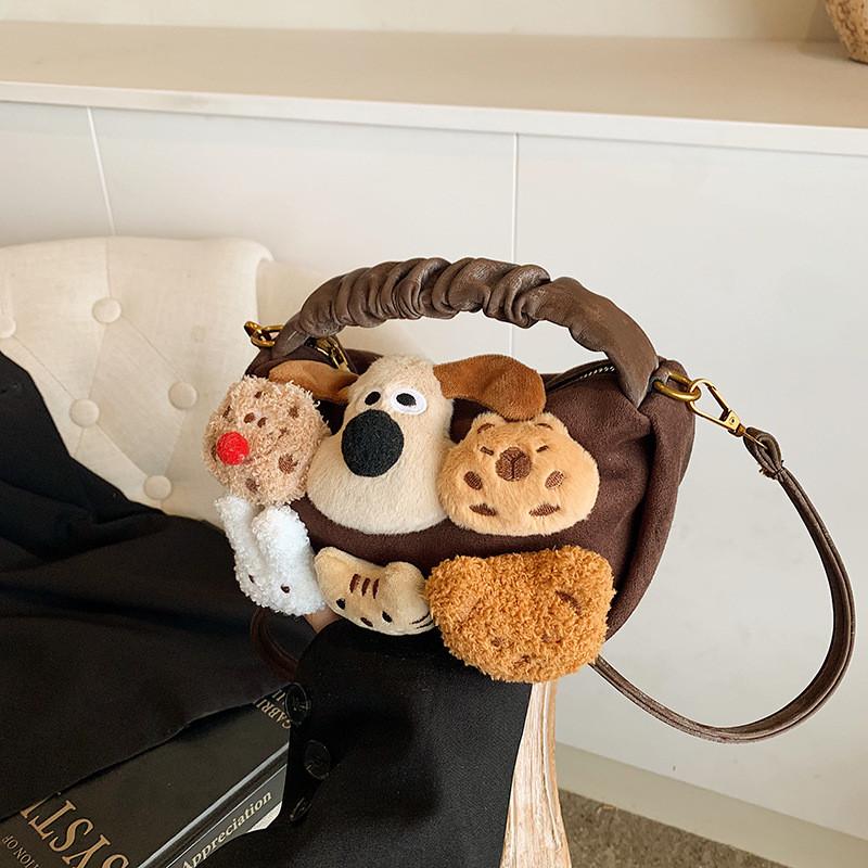 Capybara Puppy Cute Animal Plush Doll Crossbody Handbag For Playtime Girls