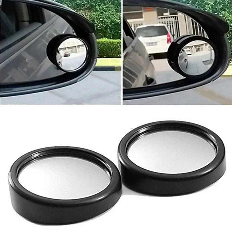 

2PCS Car Adjustable 360 Degree Wide-angle Rearview Mirrors Safety Blind Spot Mirror чорний