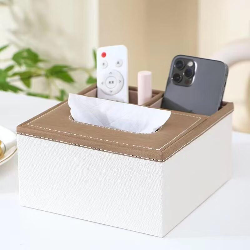 YiCeng Wood Grain Square Tissue Box