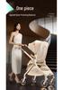Wanyya T9 Four-Wheel Baby Stroller - Adjustable Recline, High Landscape, Newborn-Friendly Shock Absorption