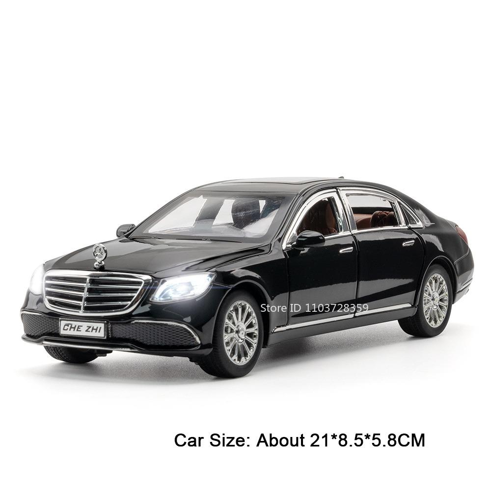 

1:24 EMPOW55 E300eL Toy Miniature Car Models Alloy Diecast Sound Light Doors Opened Pull Back Shock Absorption for Kids Gifts