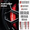 6PCS Car Brake Caliper Sticker Heat Resistant Decal For A Sline RS A3 A4 B8 8P 8V B6 A5 A6 C7 Q5 B9 B7 C6 A1 Q7 Q3 TT S3 S4