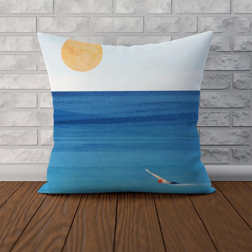 H-Henry Art Pillow Case For Car Sofa Decorative Home Double-sided Print Plush Square Throw Pillow Cushion Cover