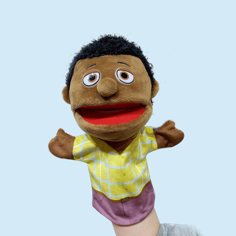 Poupées Marionnettes à Main Famille Douce de 25 cm Jouets en Peluche Peluches d'Apprentissage pour la Petite Enfance Marionnettes à Doigts à Main Cospaly Pour Cadeaux d'Enfants 25cm