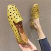 Scarpe Estive a Punta Quadrata da Donna Scarpe di Design Ricamate Mocassini Slip-on Morbidi Moccasini Tempo Libero Ballerine da Donna