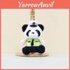 Adorable Panda Plush Toy With Short Fur Design Ideal For Bag Charm And Decoration