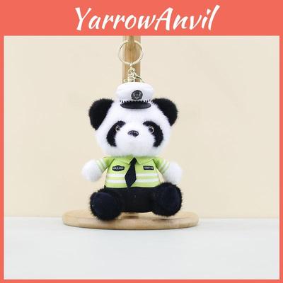 Adorable Panda Plush Toy With Short Fur Design Ideal For Bag Charm And Decoration