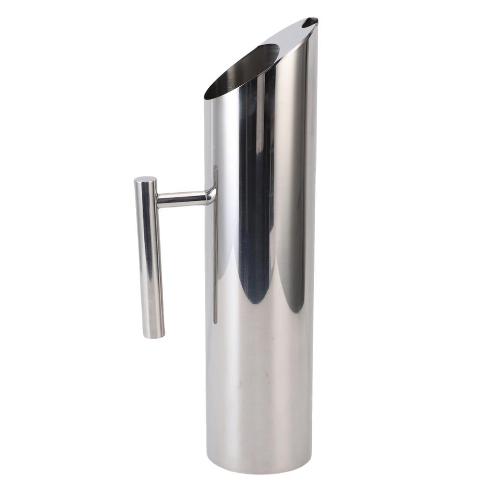 Stainless Steel Water Pitcher with Ice Guard 2L Metal Drink Pitcher Beverage Container with Handle for Iced and Hot Tea