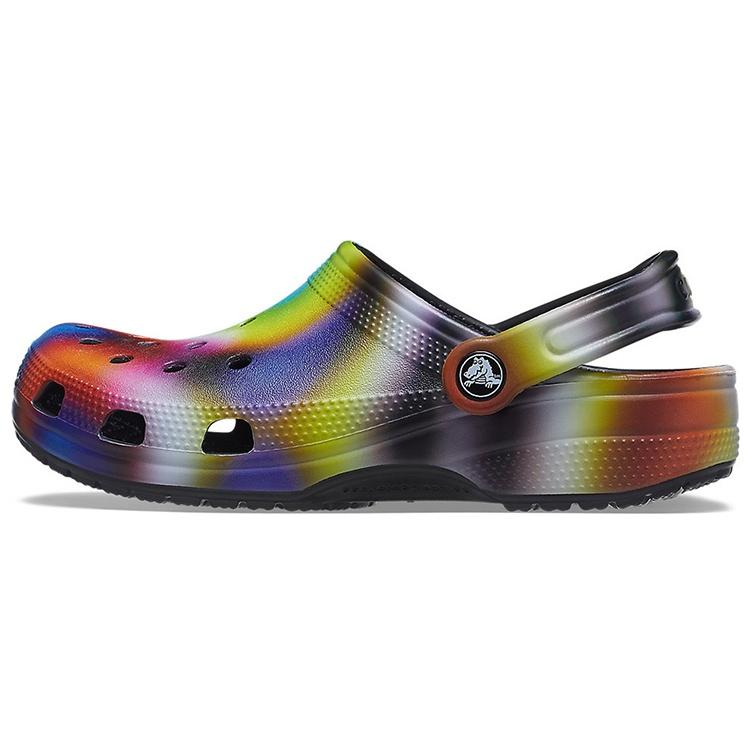 Crocs Colorful Crocs Beach Unisex Multi-Color Black Sandals Men s 207556-0C4 EU 45-46
