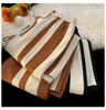 Korean-Style Trendy Color Block Striped Casual Sweatpants, Unisex Spring/Summer Waffle Drape Wide-Leg Design
