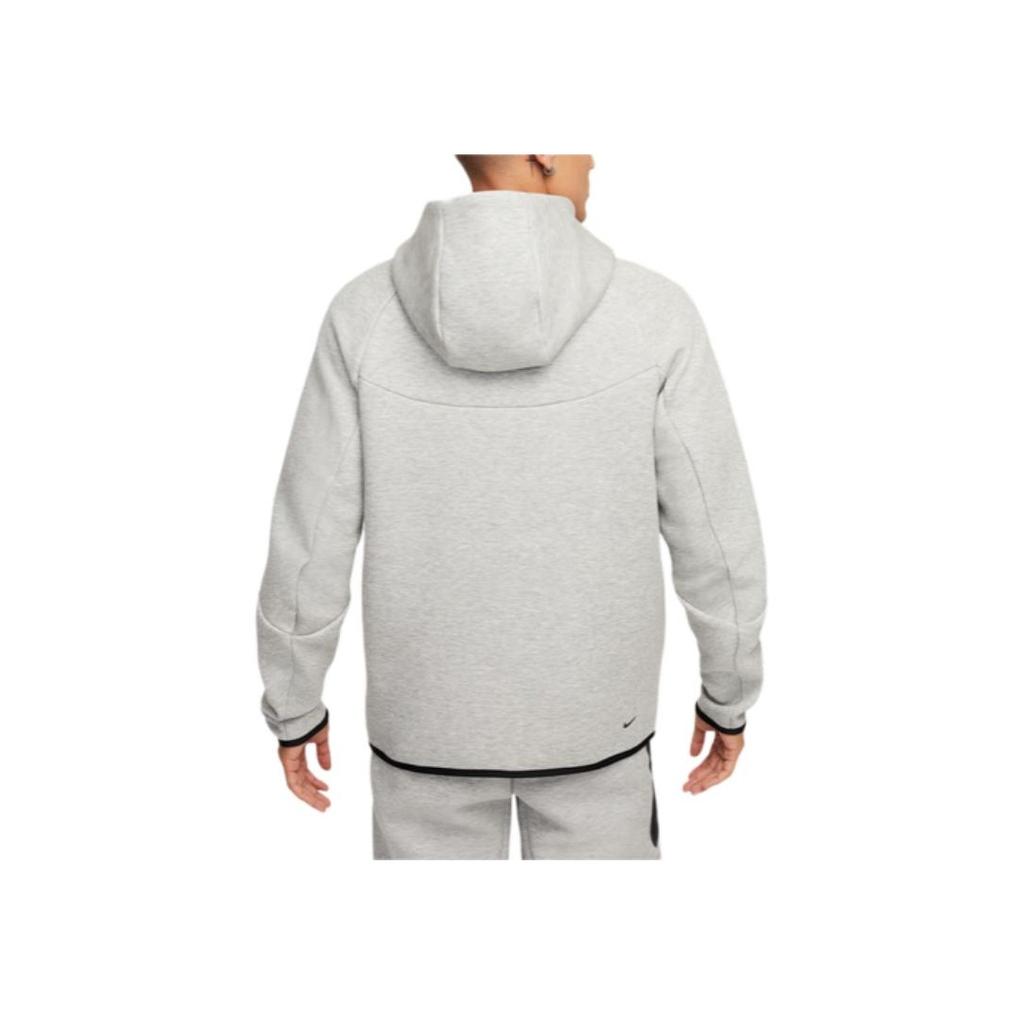 Nike Bluza z kapturem Windrunner na zamek błyskawiczny z materiału Tech Fleece Ciemnoszary melanż/Czarny Odzież wierzchnia męska HV0949-063