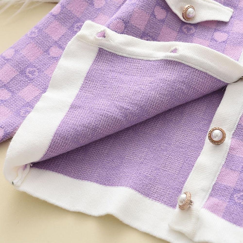 Girls Bow Print Sweatshirt & Skirt Set (1-6y) - 2 Colors