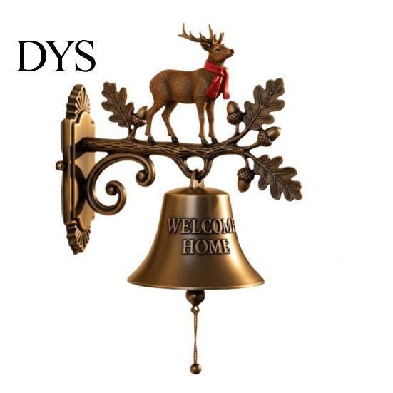 Holiday Theme Home Decor Vintage Christmas Doorbell, Welcome Wall Hanging, Deer/Snowman/Santa Claus/Penguin/Witch Decor, Decorative Metal Door