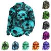 Men's Halloween Long Sleeve Button-Up Shirt