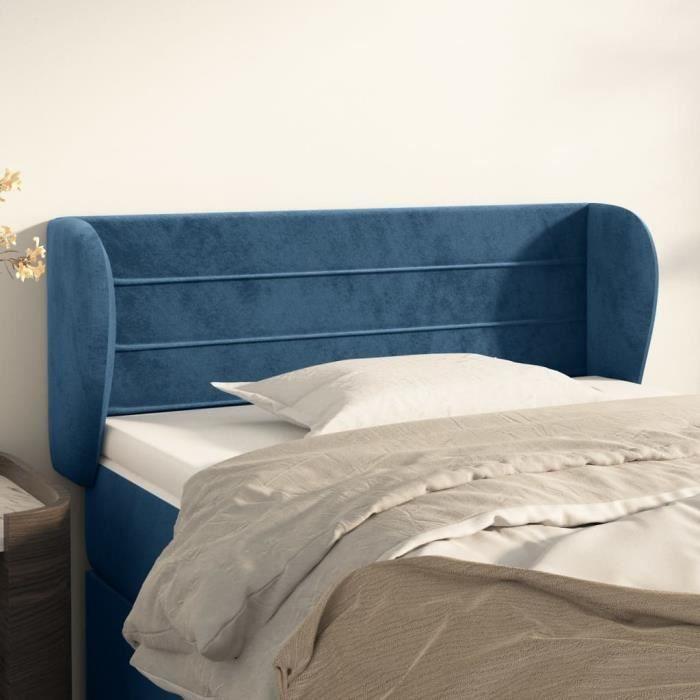 VidaXL Headboard with Ears Dark Blue 83x23x78-88 Cm Velvet3117318