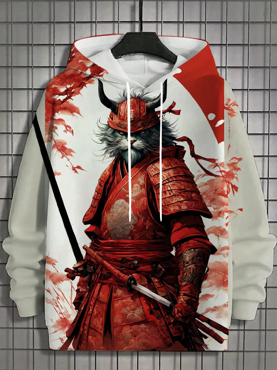 Осень и зима Новая мужская толстовка с капюшоном с 3D принтом во весь рост и принтом — фото 5