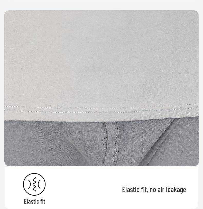 Men's Cotton Antibacterial Thermal Underwear Set for Youth - Autumn/Winter
