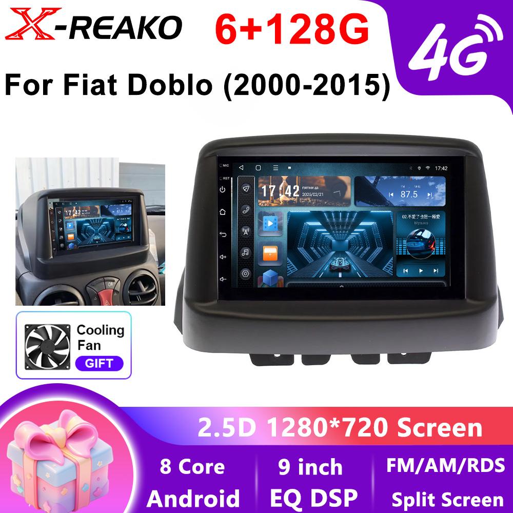Android  Head Unit For Fiat Doblo (2000-2015) Carplay Auto Car Radio Multimedia Video Player Navigation GPS 4G WIFI QLED