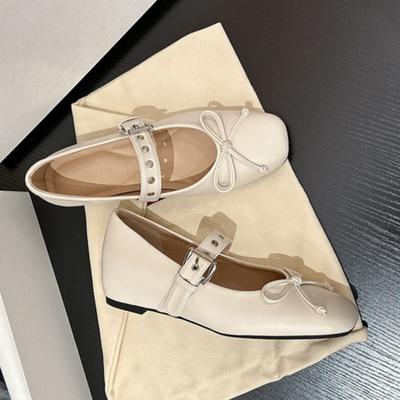 Temperament Innere Höhenzunahme Einzelne Schuhe Damenschuhe Mode Frühling Sommer Neu Schleife Quadratische Zehenpartie Mary Jane Schuhe Trend