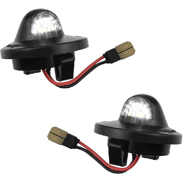 2PCS Full LED License Plate Light Tag Lamp Assembly, 6500K White Car Tag Light Compatible with F150 F250 F350 Bronco Explorer, Car License Plate