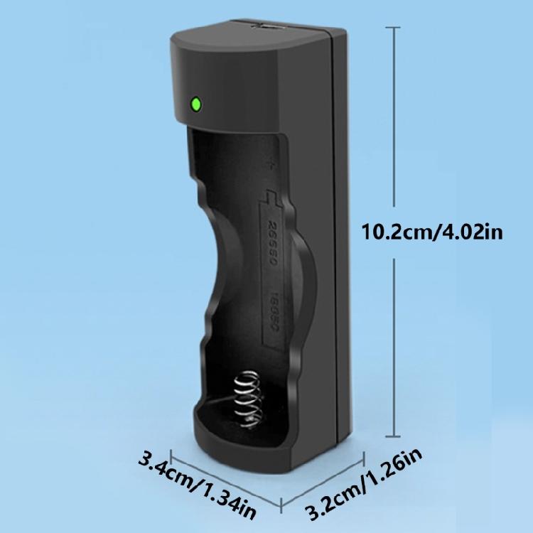 Portable Type C Interface Charging Adapter 1-Slot Charger Supports Multiple Lithium Battery Types Including 18650