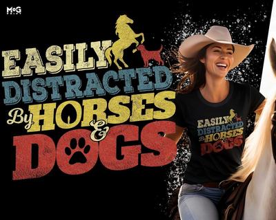 Lustiges Pferde-T-Shirt Hundehalter T-Shirt Cowgirl-Shirt Reitsport Geschenke für Ihn Sie