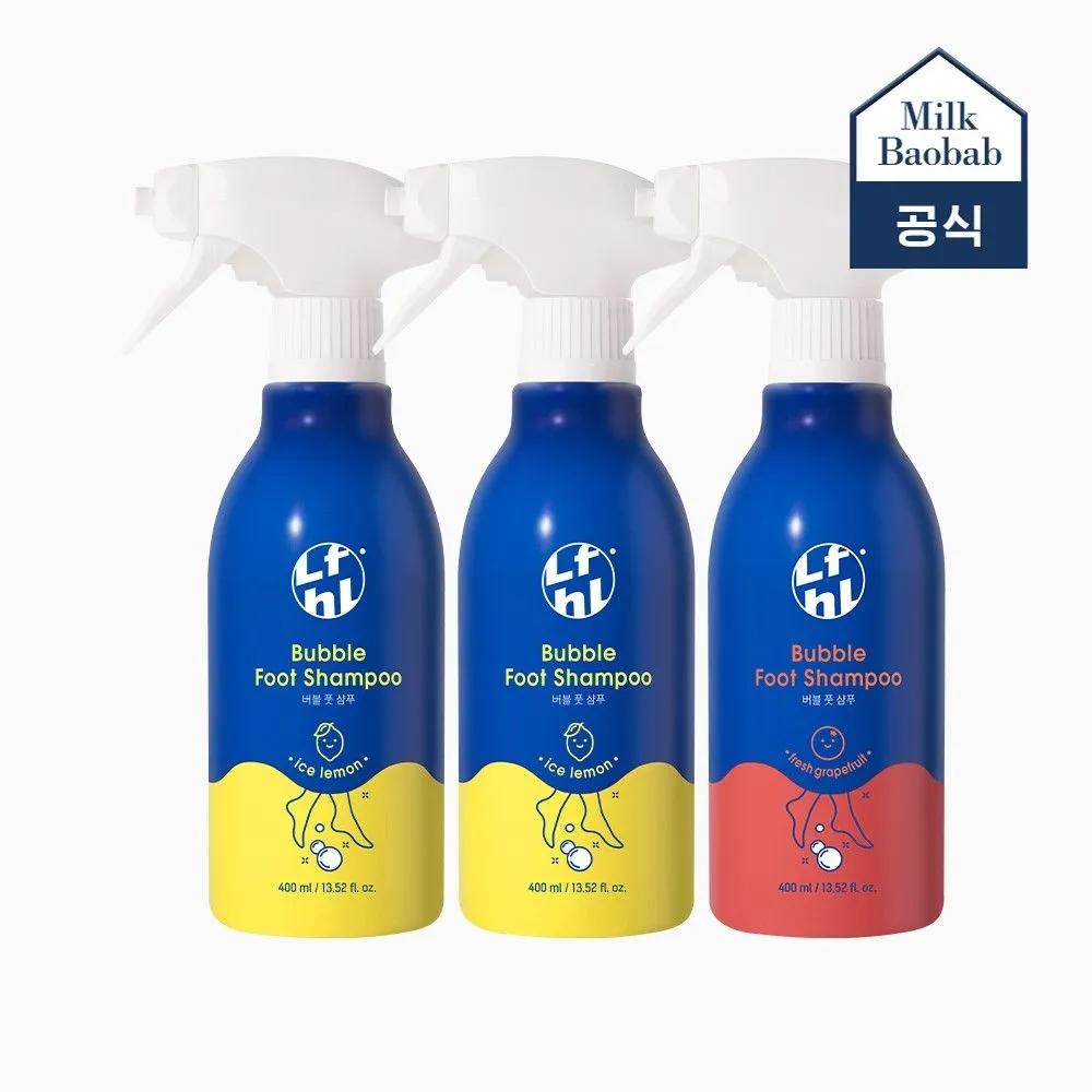 

Milk Baobab Select 3 Life Holic Bubble Foot Shampoo Ice Lemon & Fresh Grapefruit Scent 400ml 394103 Ice Lemon_400ml