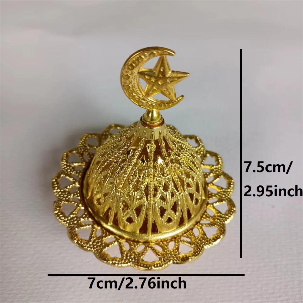 2025 Mini Crown Retro Copper Hollow Out Incense Stick Burner Holder Golden Arab Burner Catcher Home Decoration Sandalwood Censer