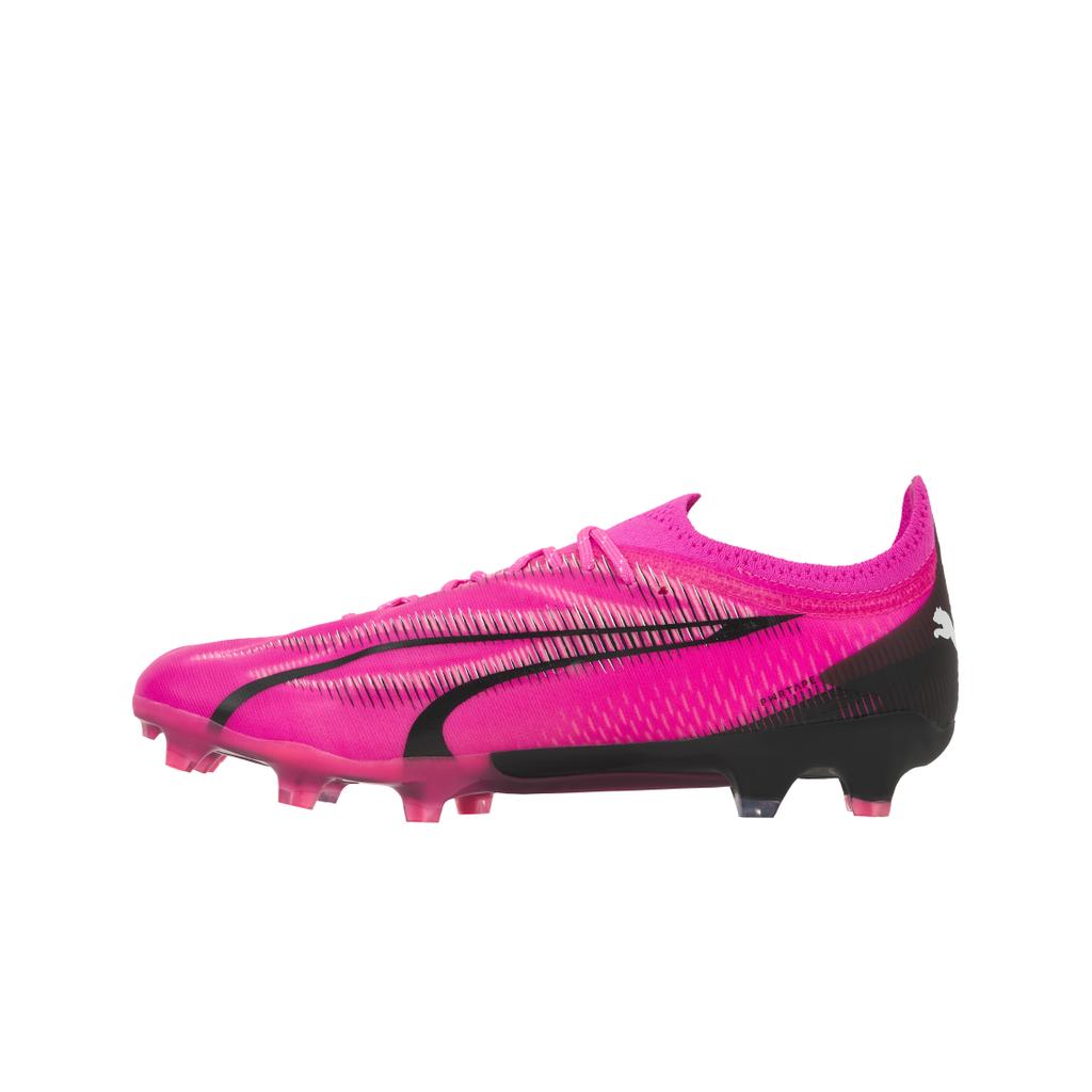 Puma Ultra Ultimate FG AG Fenomenalny Zestaw Unisex Trampki Białe Czarne Trująco-Różowe 107744-01