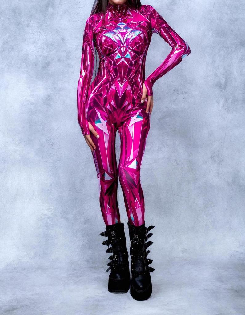 European Fantasy Halloween Costume Jumpsuit With 3d Digital Print For Cosplay Enthusiasts