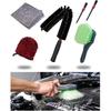 7PACK Car Engine Bay Details Cleaning Kit, Soft-Bristled Engine Surface Brush,Long&Slim Bendable Brush, Edgeless Drying Towel,Finger Microfiber