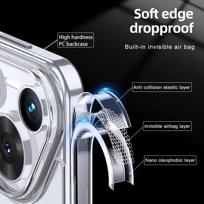 Husă acrilică Magsafe rezistentă la șocuri pentru Huawei Pura 70 Pro Plus Husă din spate cu încărcare fără fir mată transparentă pentru Huawei Pura 70 Shell No Yellowlling