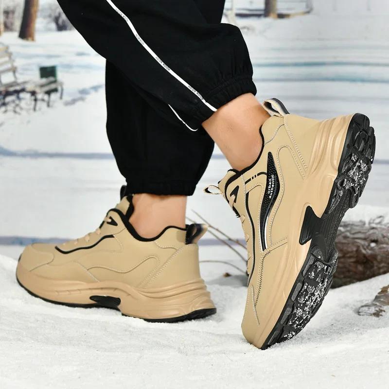 Men boots 2024 New Winter Slippers Warm Men Shoes Waterproof Non-Slip Plush Sneakers Male tenis shoes Boots Men Sneakers Winter