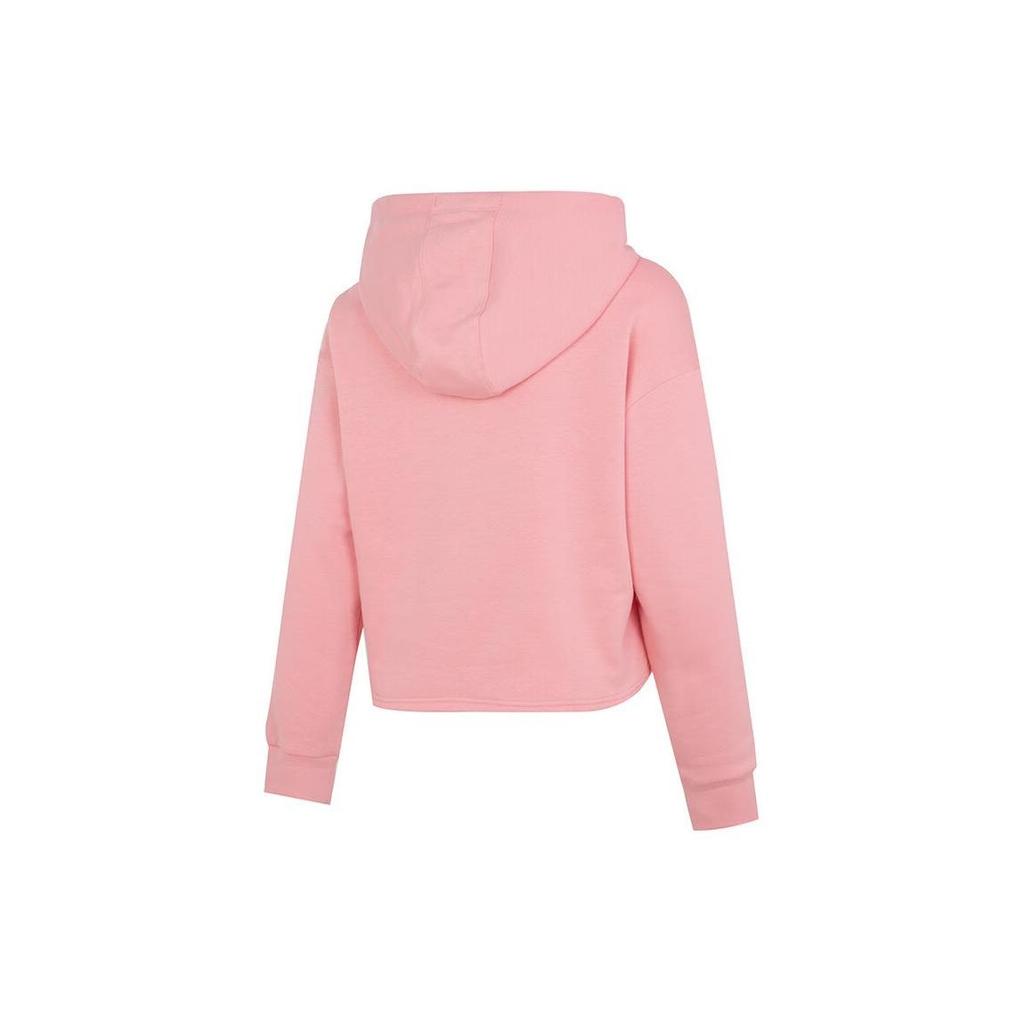 Under Armour Side Logo Woven Training Hoodie Women Hoodies Pink 1366953-655