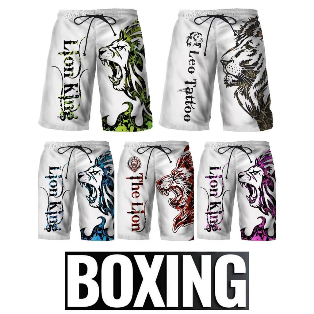 Pantaloni Scurți Leu Leo MMA UFC Kick Boxing Bărbați Femei Unisex Uscare Rapidă Respirabili Sport Sală de Gimnastică Fitness Antrenament