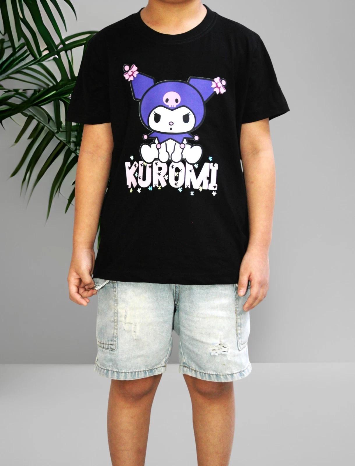 

Children Short Sleeve *KUROMI* Cartoon Printing Casual T-Shirt UNISEX A41 140
