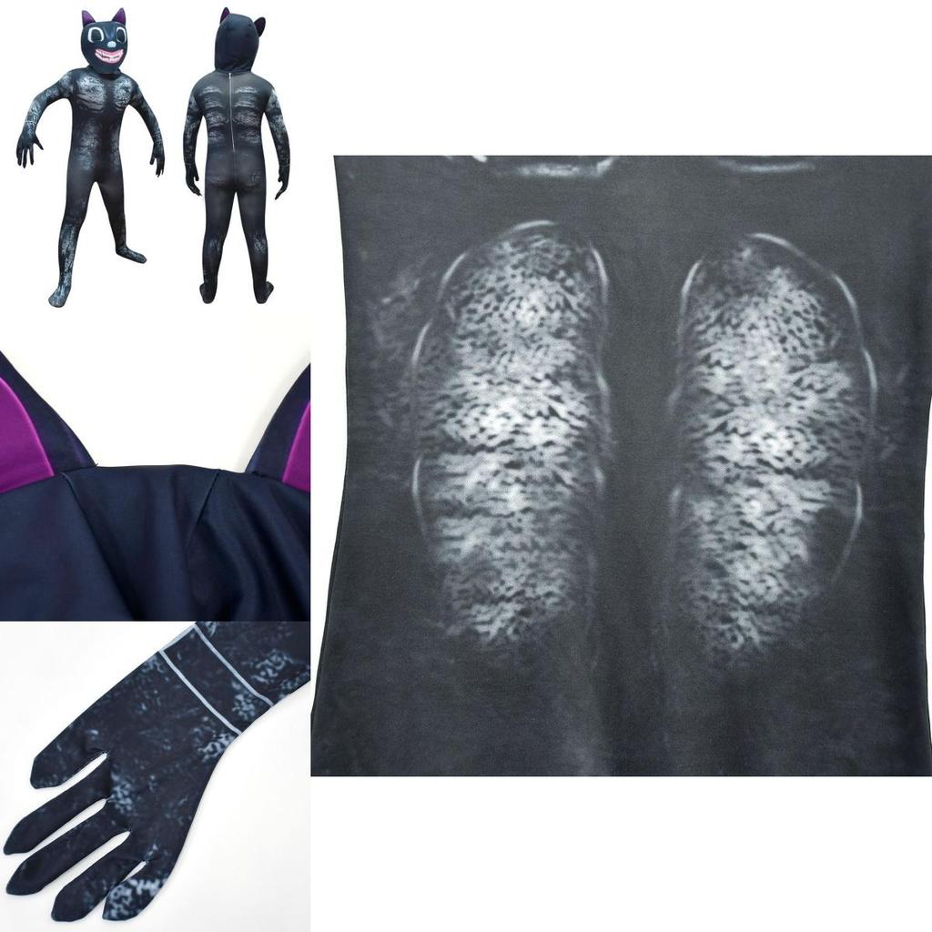 Scary Cartoon Cat Cosplay Costume Suit Perfect For Halloween Party And Theme Activities!
