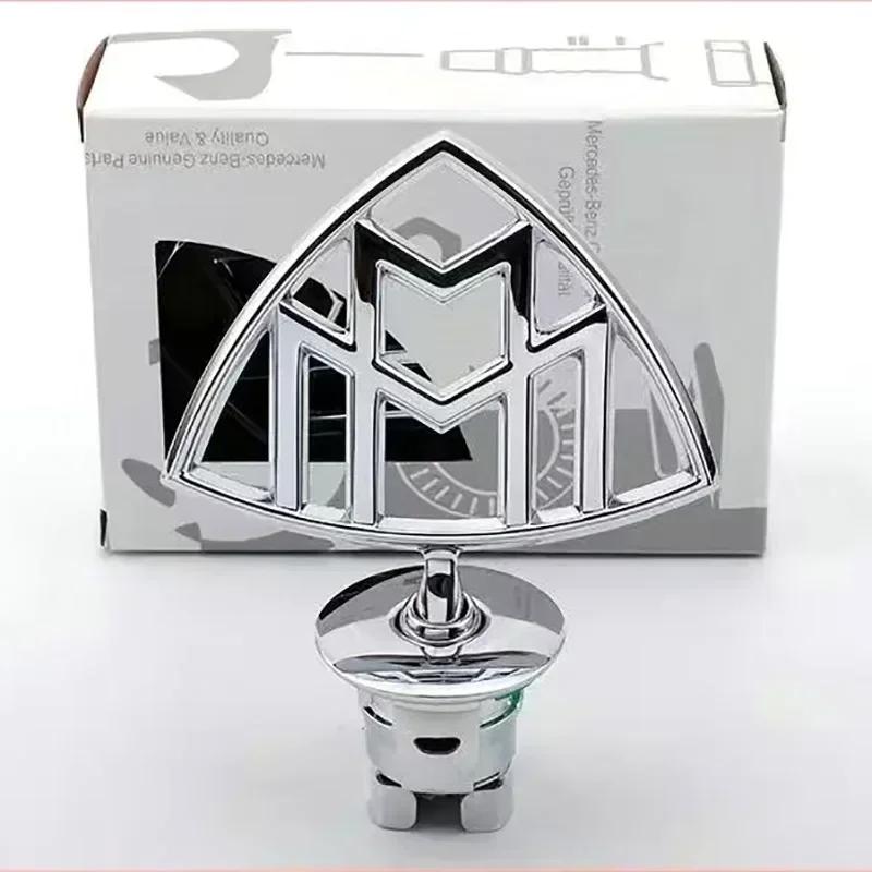 UKY5 Car Engine Hood Emblem Front Bonnet Chrome Mark Accessorie For Mercedes Benz C E S Class W204 W205 W212 W213 W211 W220 W222 W223