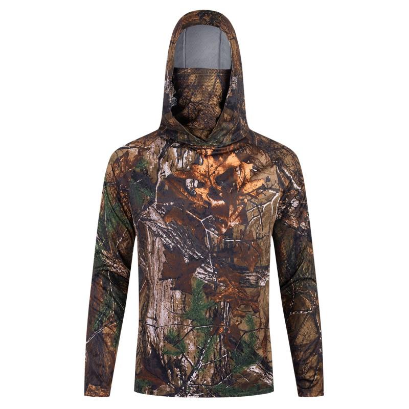 Mens Quick-Dry Breathable Mesh Hunting Fishing Sun Protection Shirt Outdoor Activities Fall Winter